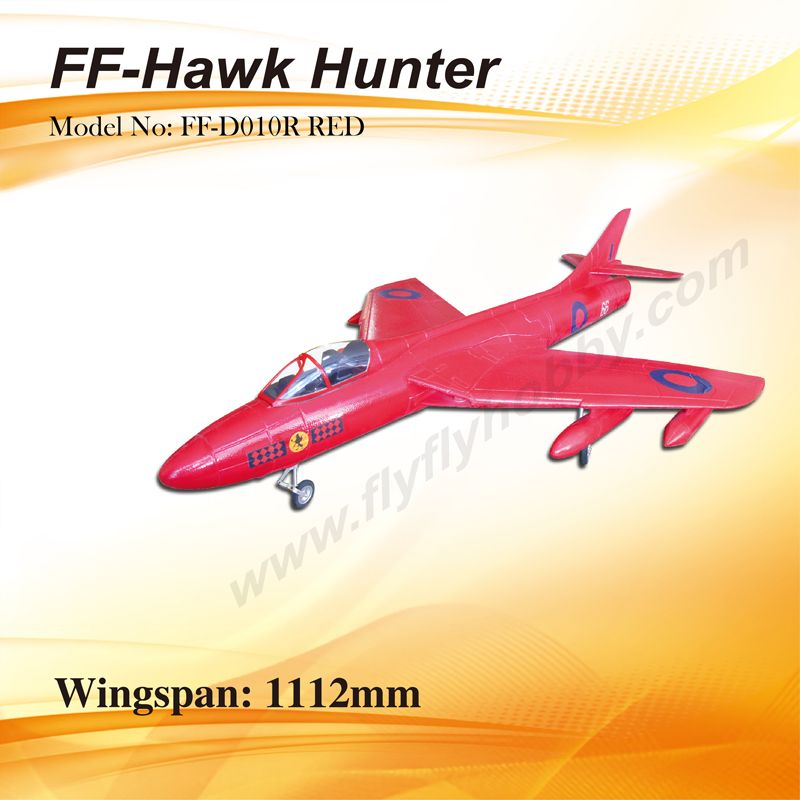 Hawker Hunter Red_Kit w/motor & electric retract landing gear